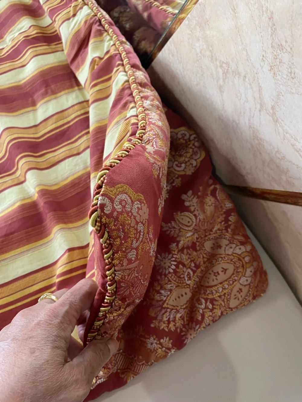 Classic Red and Gold Damask Comforter - Timeless Home Bedding